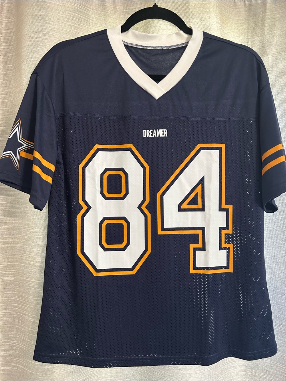 Dreamers Navy Jersey Shirt with White and Gold Accents
